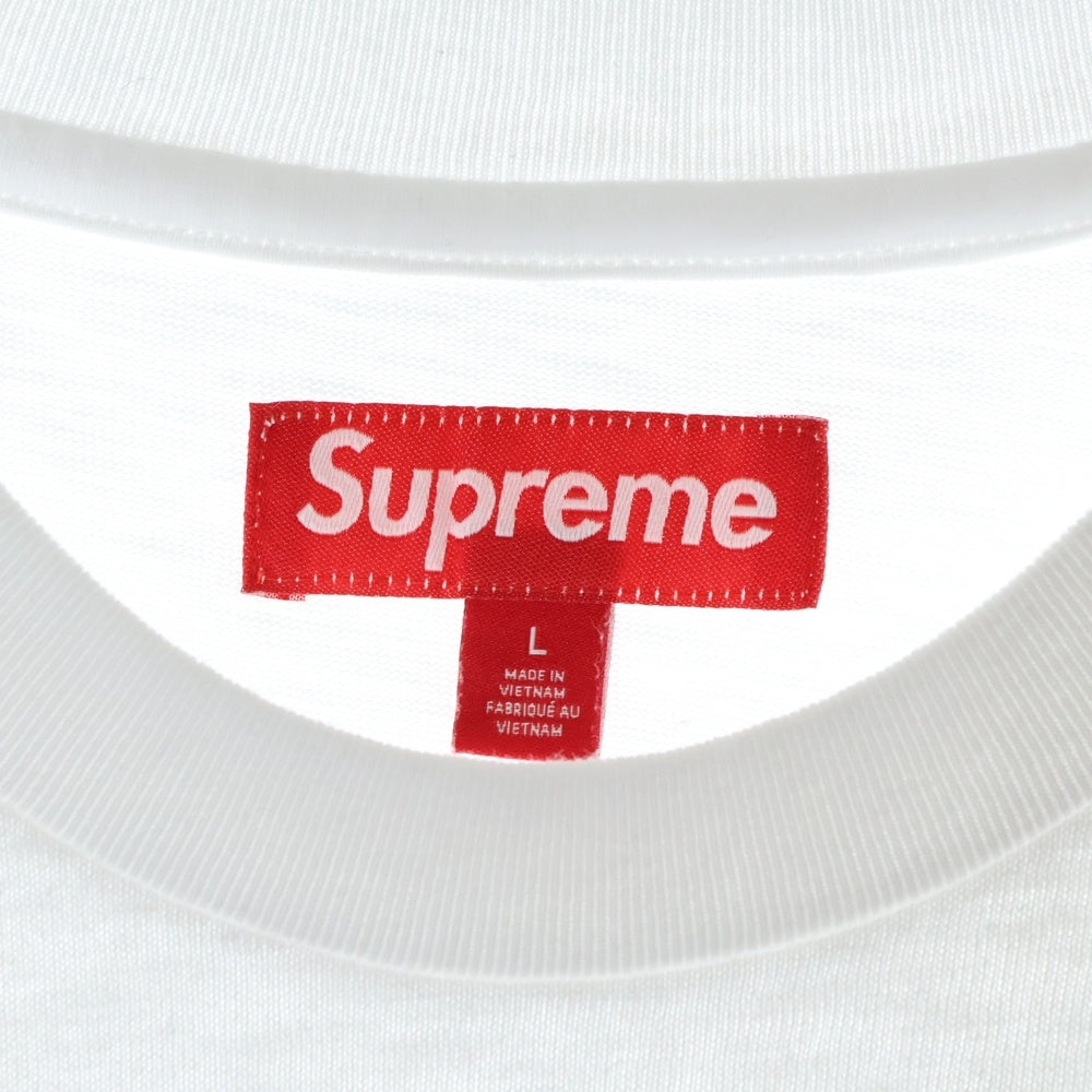 SUPREME(シュプリーム) 25SS SATIN APPLIQUE S/S TOP サテン アップリケ Tシャツ 半袖カットソー ホワイト