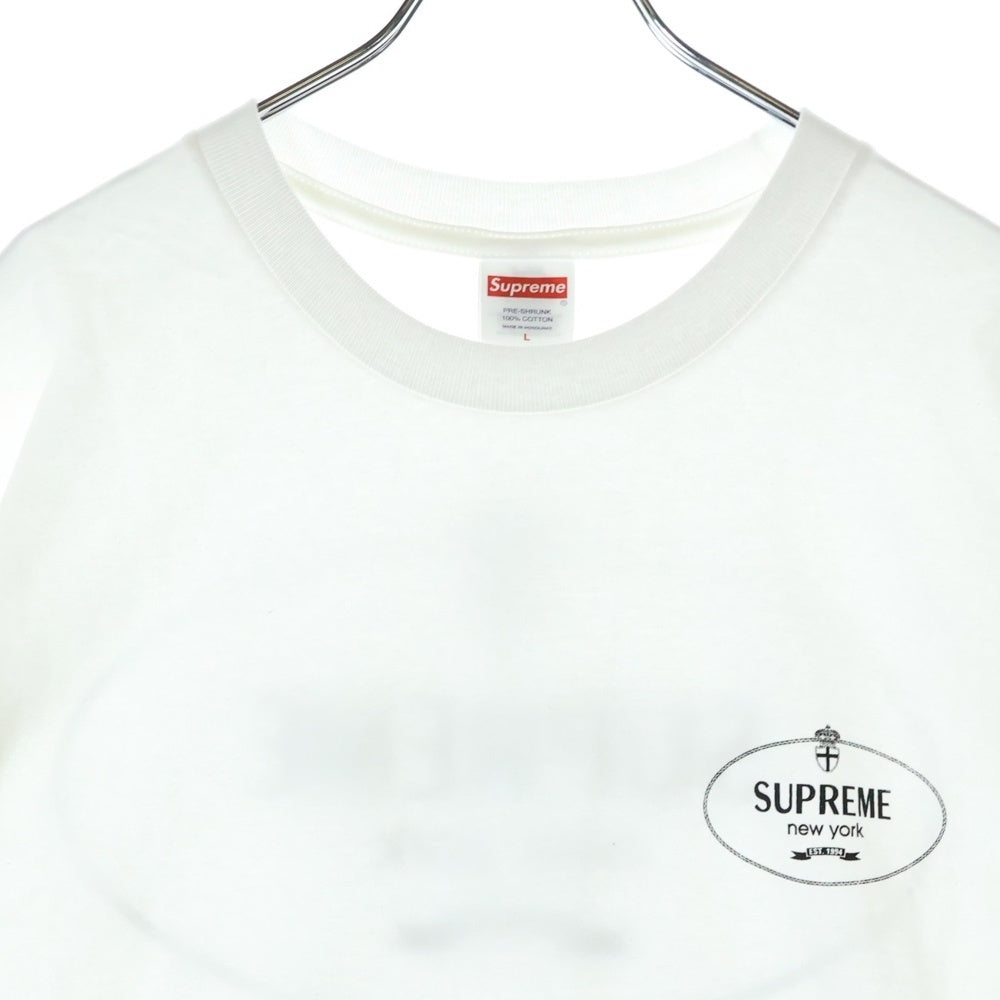 SUPREME(シュプリーム) 24AW CREST TEE クレストロゴプリント クルーネック半袖Tシャツカットソー ホワイト
