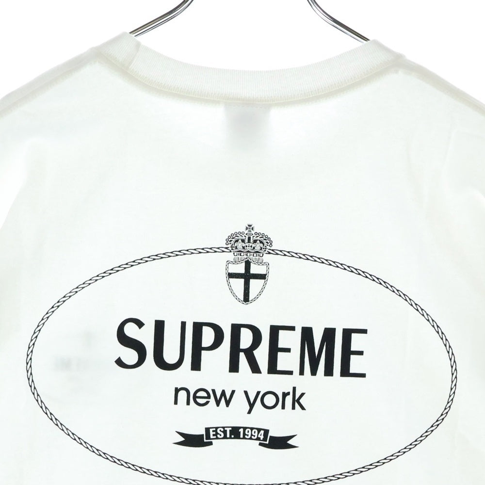 SUPREME(シュプリーム) 24AW CREST TEE クレストロゴプリント クルーネック半袖Tシャツカットソー ホワイト