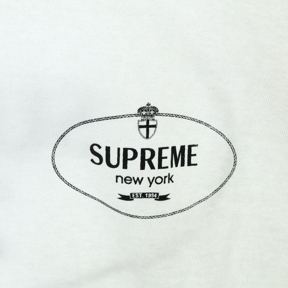 SUPREME(シュプリーム) 24AW CREST TEE クレストロゴプリント クルーネック半袖Tシャツカットソー ホワイト