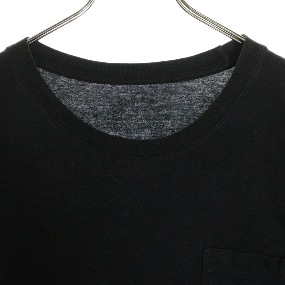 CHROME HEARTS(クロムハーツ) Fuck You L/S Pocket Tee ファックユーバックアーチロゴ ポケット付き クルーネック 長袖Tシャツ カットソー ブラック
