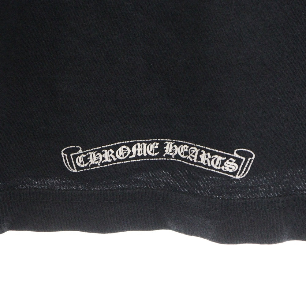 CHROME HEARTS(クロムハーツ) Fuck You L/S Pocket Tee ファックユーバックアーチロゴ ポケット付き クルーネック 長袖Tシャツ カットソー ブラック