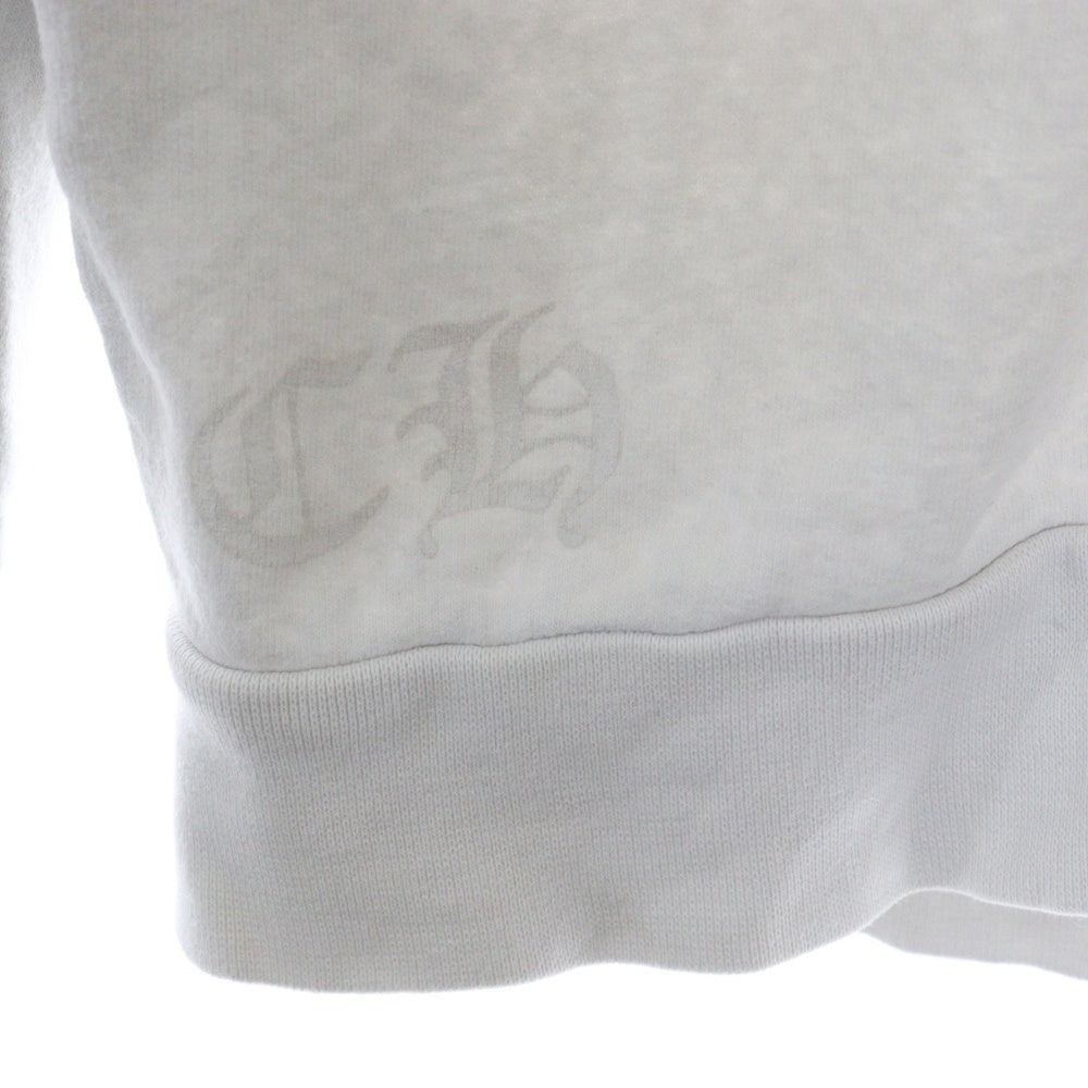 CHROME HEARTS(クロムハーツ) SWTSHRT PLVR ネックロゴプリント クルーネックス ウェット トレーナー ホワイト