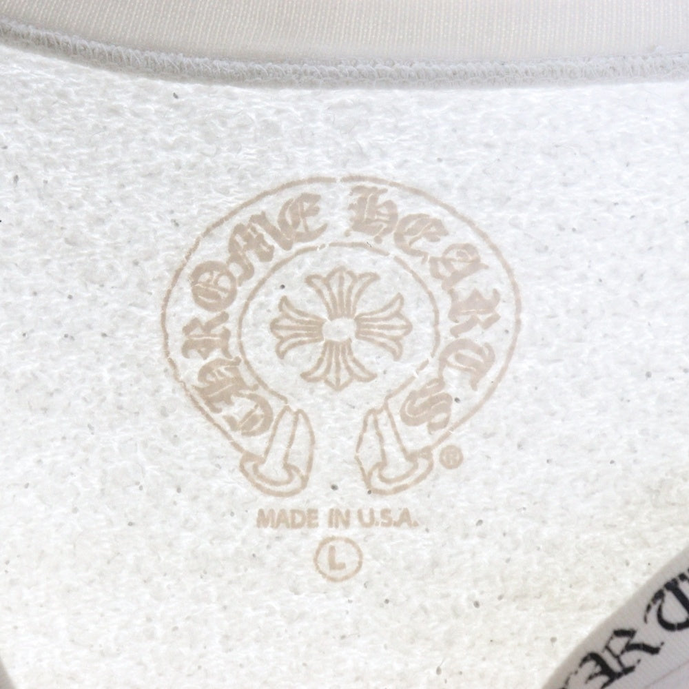 CHROME HEARTS(クロムハーツ) SWTSHRT PLVR ネックロゴプリント クルーネックス ウェット トレーナー ホワイト