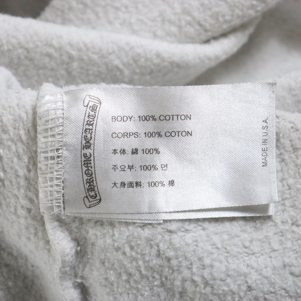 CHROME HEARTS(クロムハーツ) SWTSHRT PLVR ネックロゴプリント クルーネックス ウェット トレーナー ホワイト