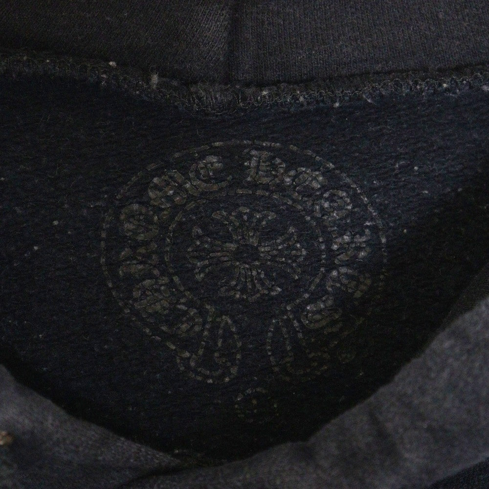CHROME HEARTS(クロムハーツ) STENCIL HOODIE スリーブマルチロゴ ステンシル ホースシュープリント スウェット プルオーバーパーカー ブラック