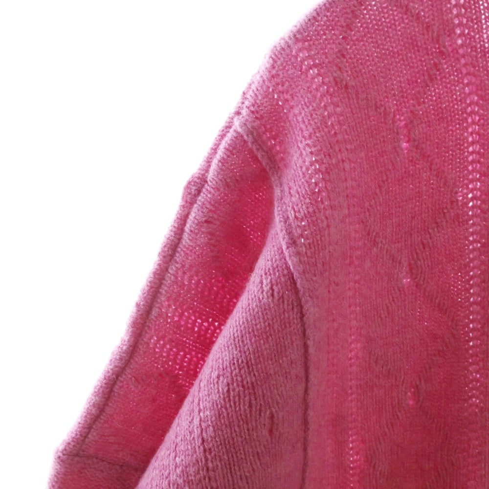 RAF SIMONS(ラフシモンズ) 22AW Loose Fit Braid Relief Printed Sweater グラフィックプリント ニットセーター ピンク 222-855