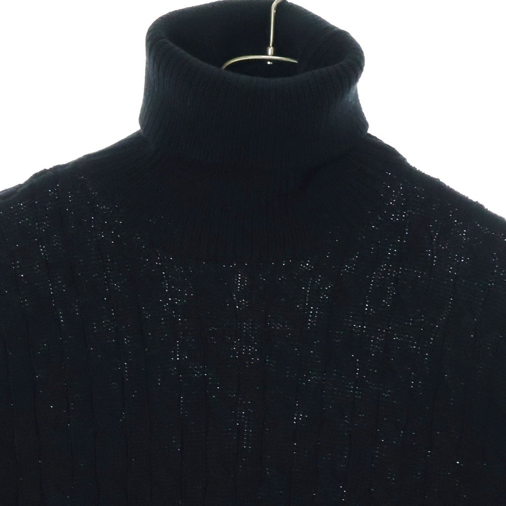 BALENCIAGA(バレンシアガ) Damage Turtle Neck Knit Sweater ダメージ加工 タートルネックニットセーター ブラック 696106 T3235