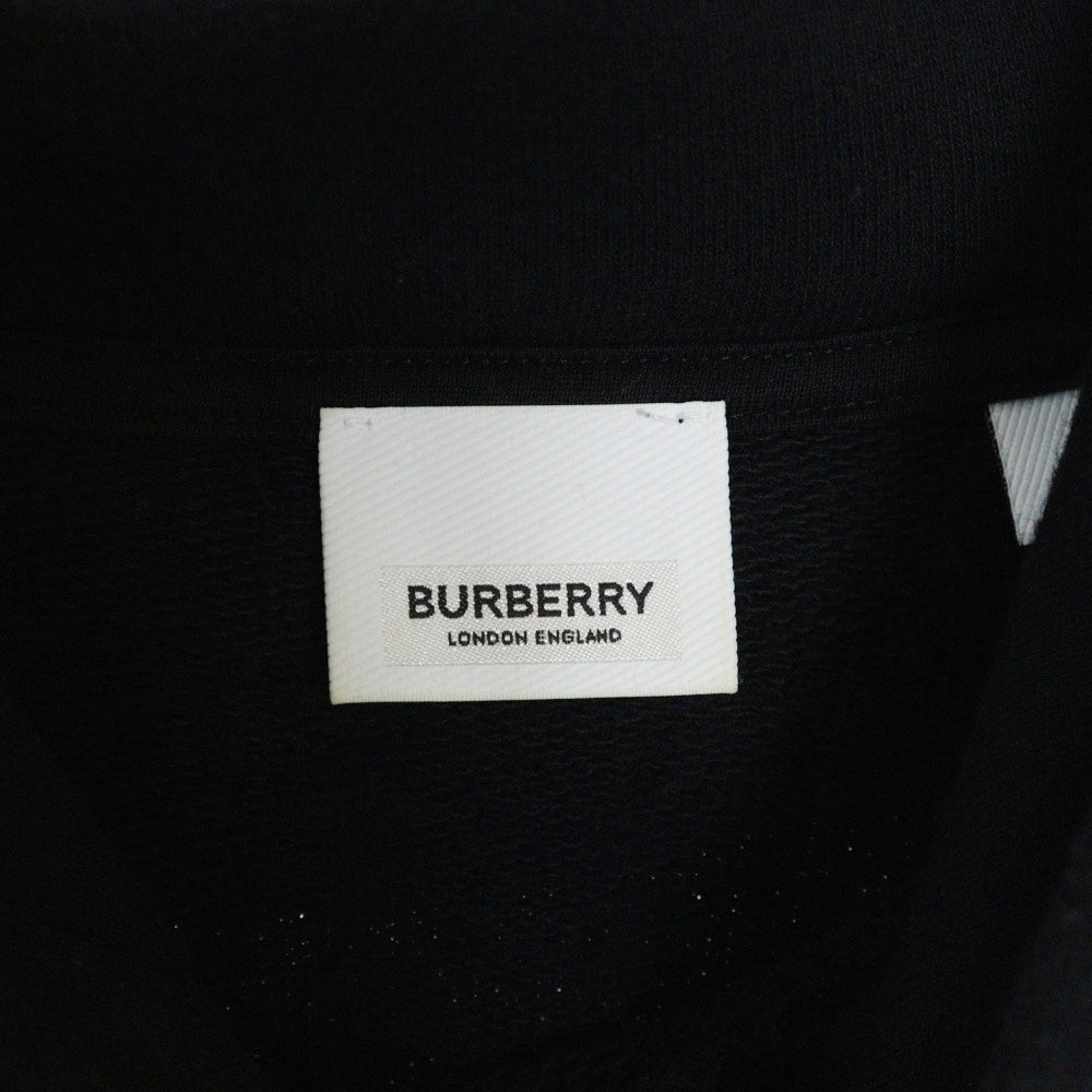 BURBERRY(バーバリー) HORSE FERRY ホースフェリー ロゴプリント プルオーバー スウェットパーカー フーディー ブラック 8028539
