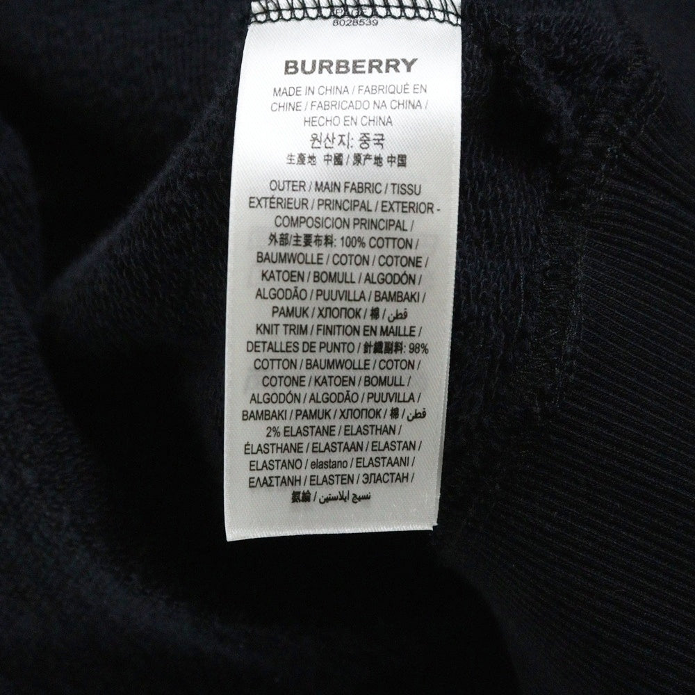 BURBERRY(バーバリー) HORSE FERRY ホースフェリー ロゴプリント プルオーバー スウェットパーカー フーディー ブラック 8028539