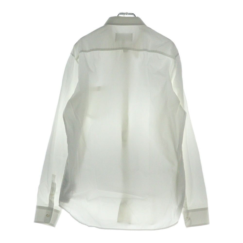 Maison Margiela 10(メゾン マルジェラ) 20AW SLIM FIT POPLIN SHIRT ガーメントダイ コットンポプリン スリム 長袖シャツ ホワイト S50DL0393 S39545