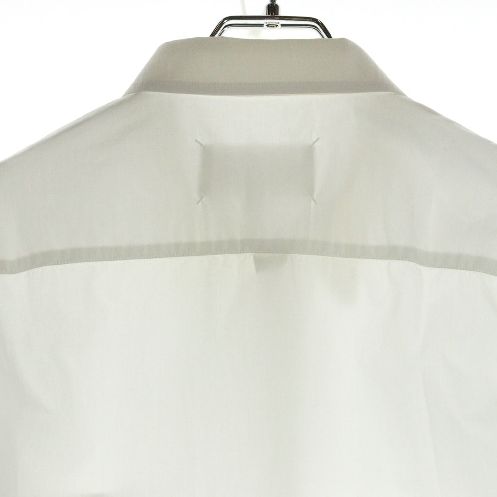 Maison Margiela 10(メゾン マルジェラ) 20AW SLIM FIT POPLIN SHIRT ガーメントダイ コットンポプリン スリム 長袖シャツ ホワイト S50DL0393 S39545