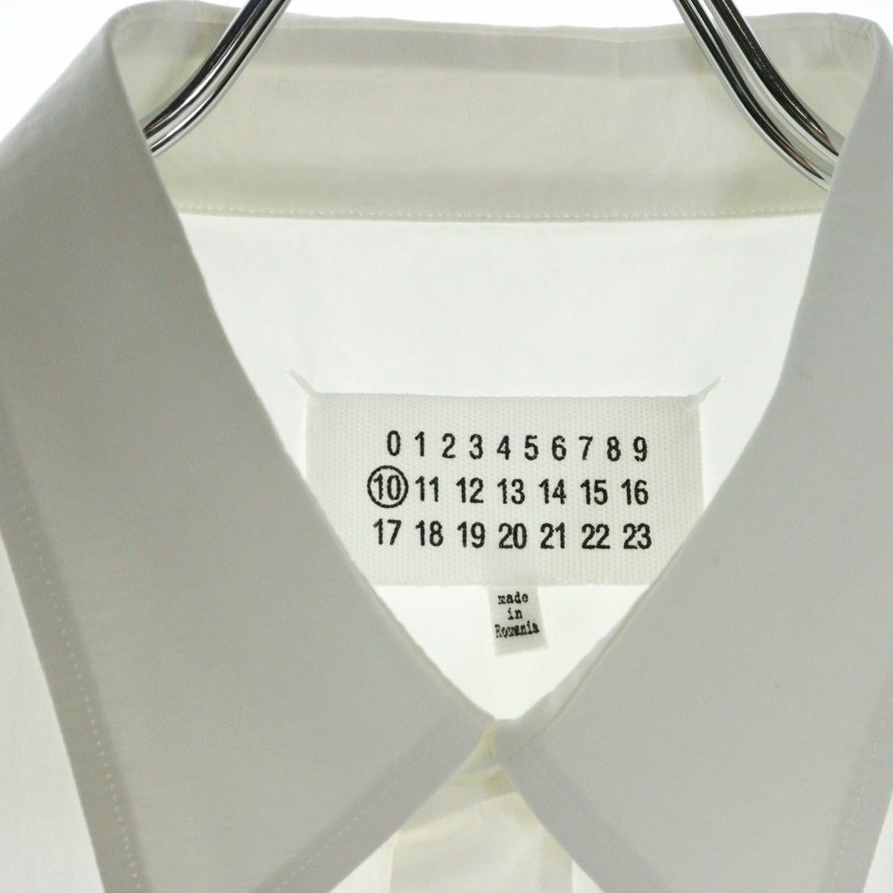 Maison Margiela 10(メゾン マルジェラ) 20AW SLIM FIT POPLIN SHIRT ガーメントダイ コットンポプリン スリム 長袖シャツ ホワイト S50DL0393 S39545