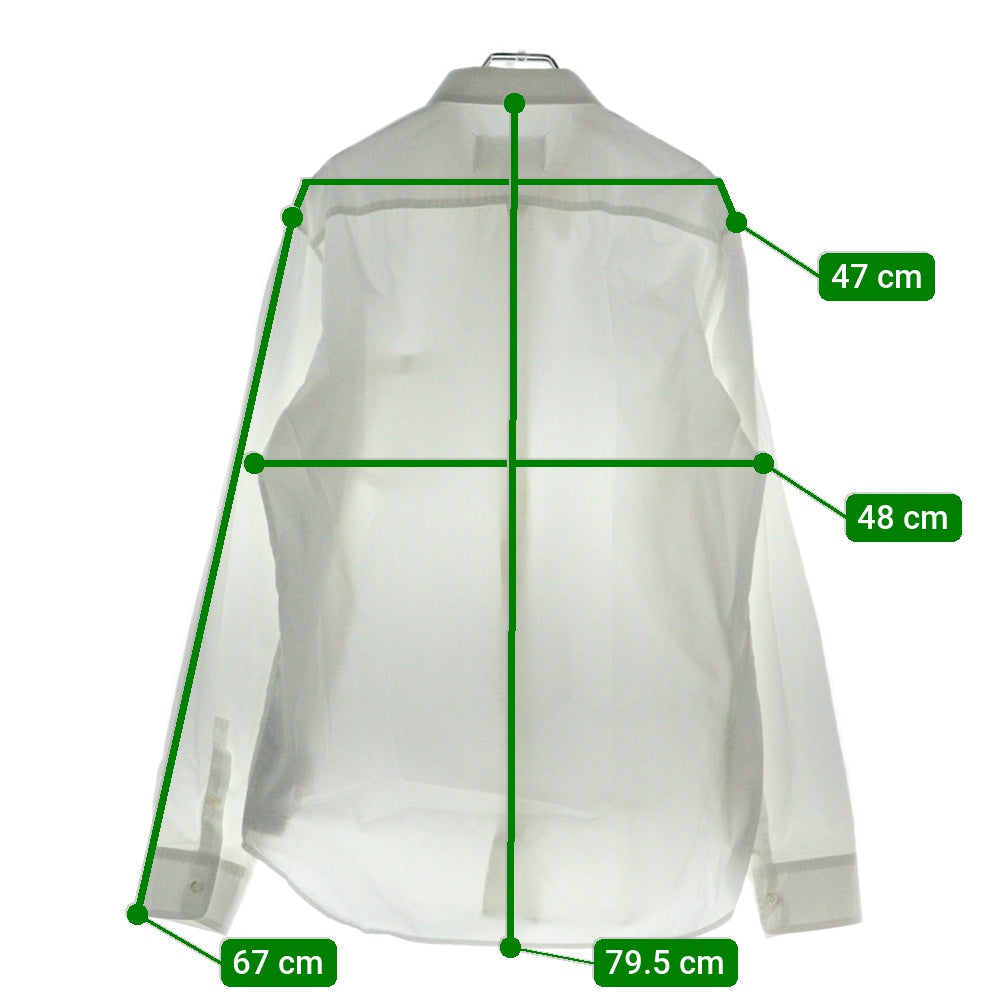 Maison Margiela 10(メゾン マルジェラ) 20AW SLIM FIT POPLIN SHIRT ガーメントダイ コットンポプリン スリム 長袖シャツ ホワイト S50DL0393 S39545