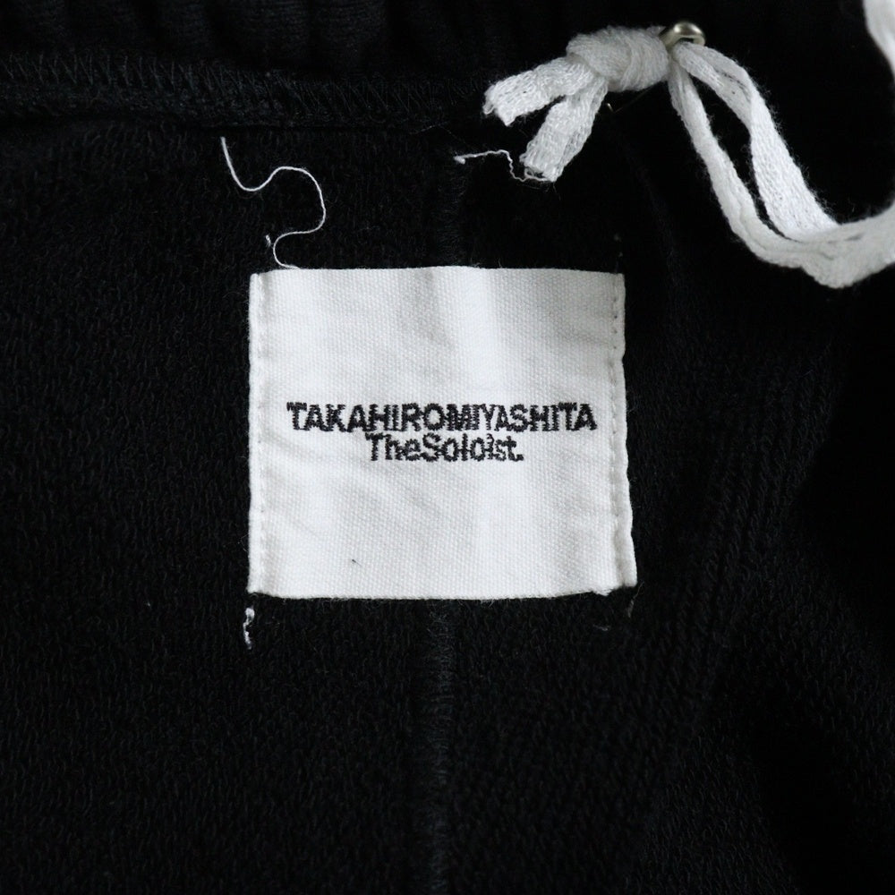 TAKAHIROMIYASHITA The SoloIst.(タカヒロミヤシタザソロイスト) 24SS jogger pant. ボーンパッチ ジョガーパンツ ブラック sc.0005bSS24
