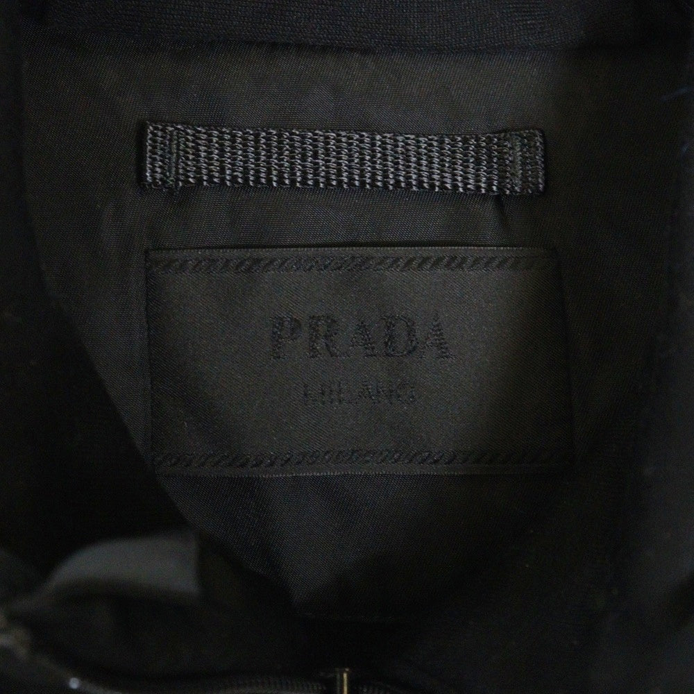 PRADA(プラダ) 14AW Re-Nylon リナイロン ジップアップパーカー トライアングル ロゴ ブラック UJL142 S202 11JE