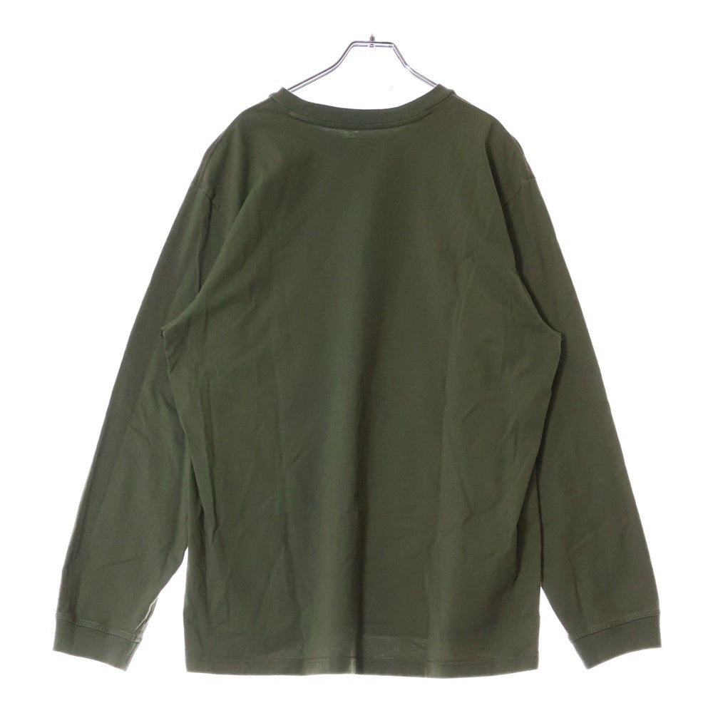 SUPREME(シュプリーム) 20AW Woven Label L/S Top ウーブンラベル 長袖Tシャツ カーキ