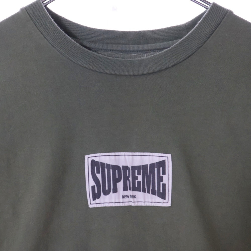 SUPREME(シュプリーム) 20AW Woven Label L/S Top ウーブンラベル 長袖Tシャツ カーキ