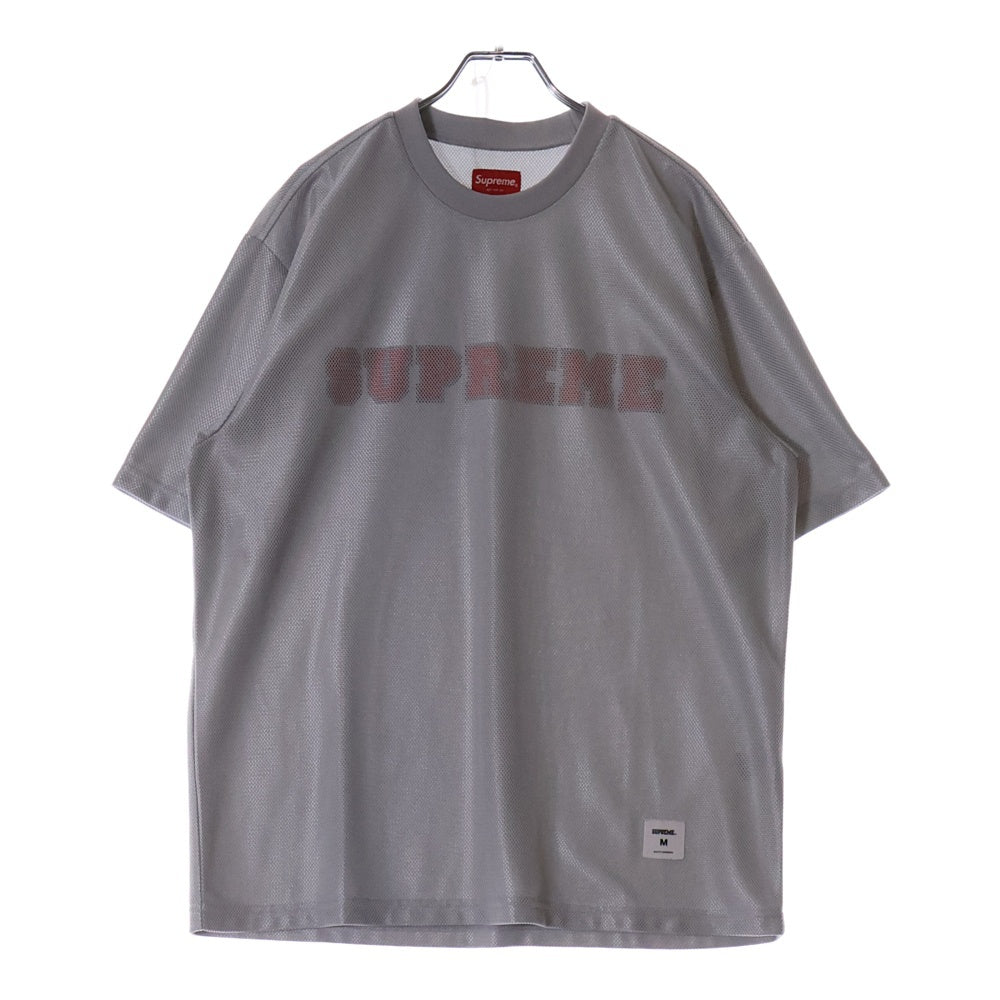 SUPREME(シュプリーム) 20SS Dazzle Mesh S/S Top ロゴ メッシュ 半袖Tシャツ グレー
