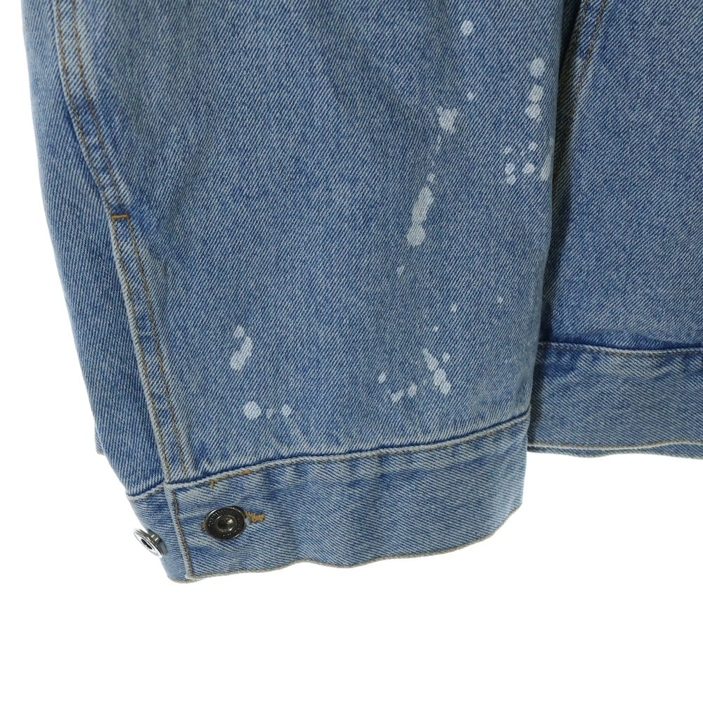 OFF-WHITE(オフホワイト) 23SS Oversized Splatter-Detailed Buttoned Denim Jacket オーバーサイズ スプラッターディテール ボタン デニム トラッカージャケット OMYE083S23DEN001