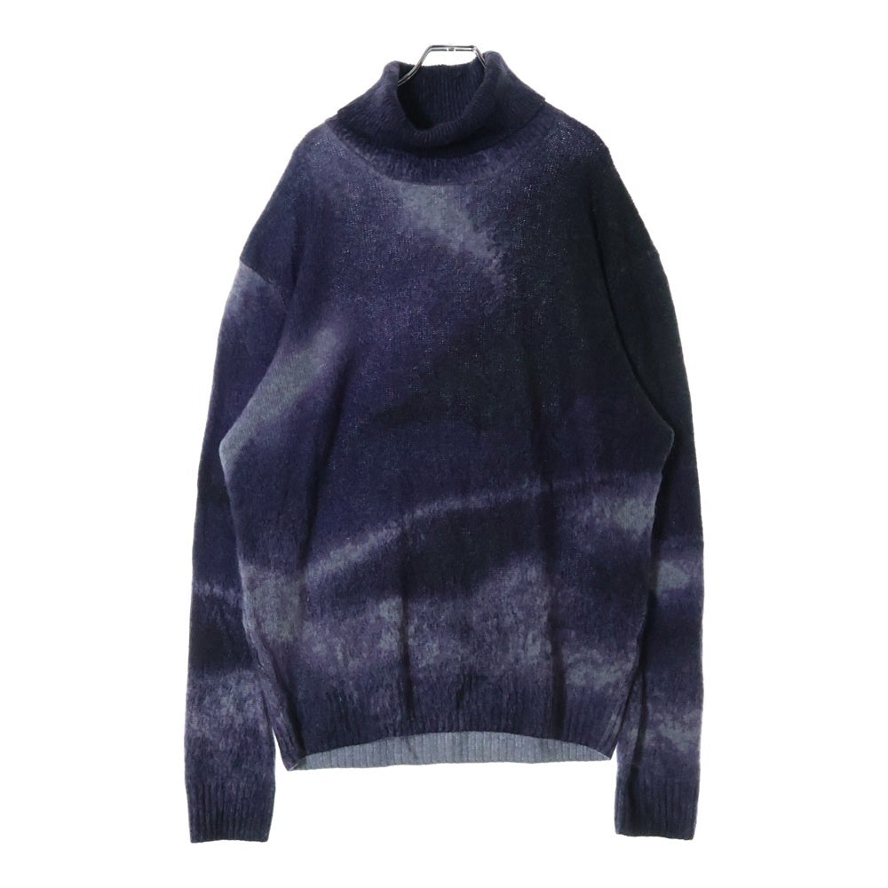 HERMES(エルメス) 24AW Reflets Equestres ルフレ グラデーション カシミヤ混 タートルネック ニットセーター パープル