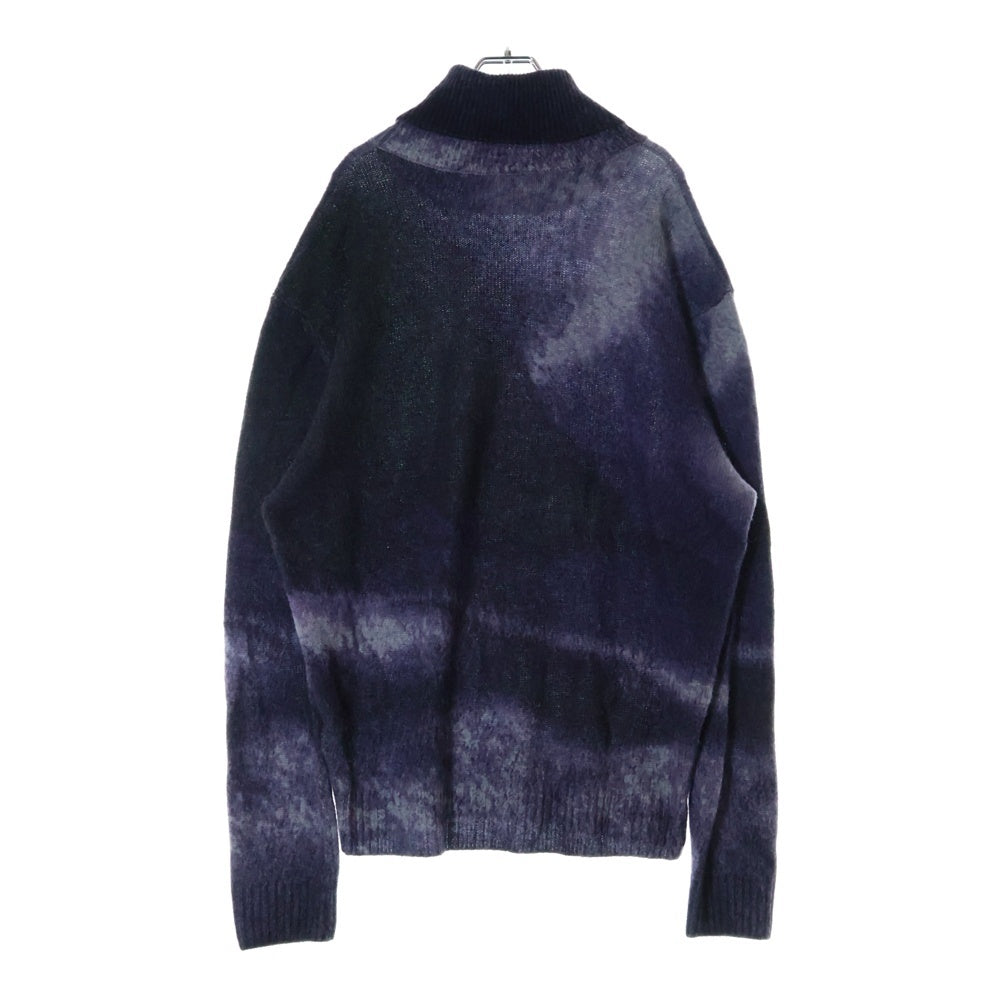 HERMES(エルメス) 24AW Reflets Equestres ルフレ グラデーション カシミヤ混 タートルネック ニットセーター パープル