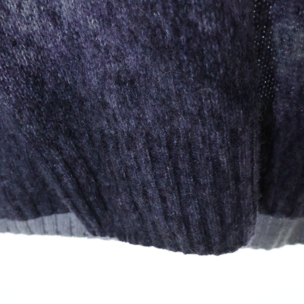 HERMES(エルメス) 24AW Reflets Equestres ルフレ グラデーション カシミヤ混 タートルネック ニットセーター パープル