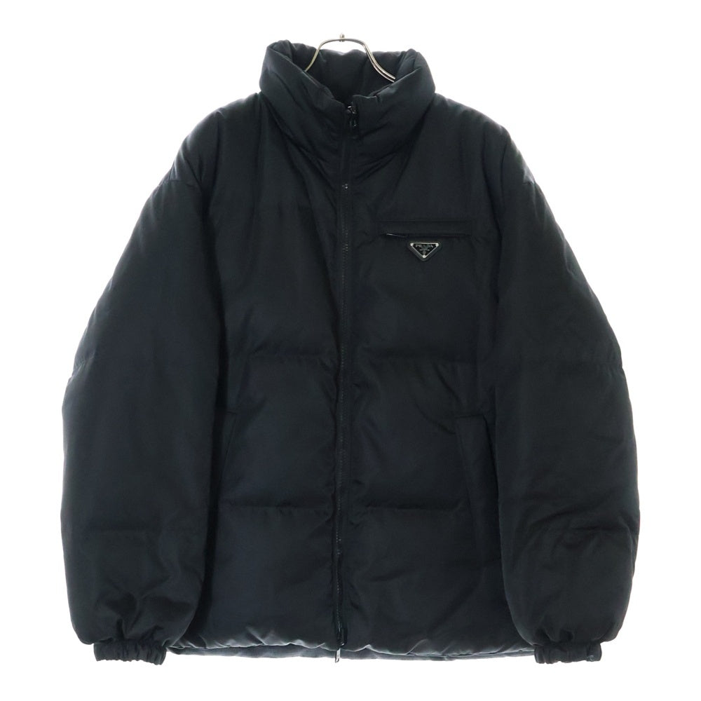 PRADA(プラダ) 22AW RE-NYLON リナイロン トライアングルロゴプレート リバーシブル ダウンジャケット ブラック SGC045 S222 1WQ8