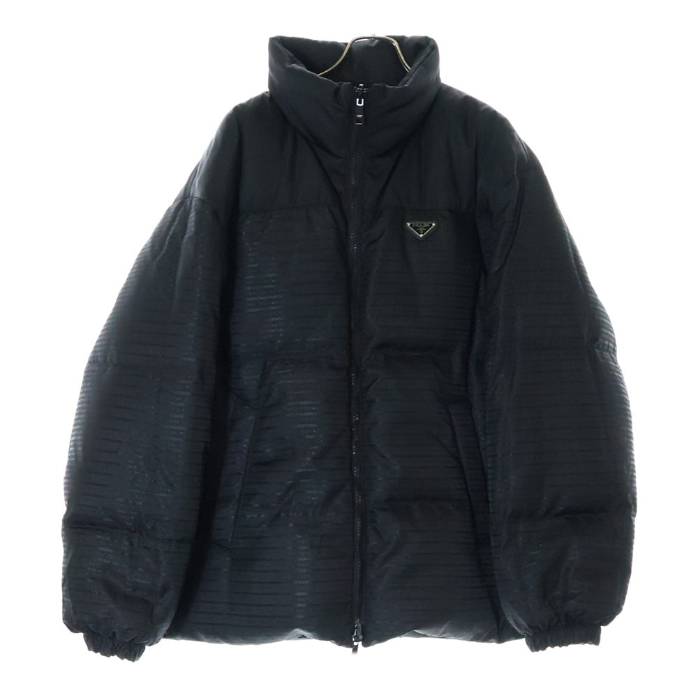 PRADA(プラダ) 22AW RE-NYLON リナイロン トライアングルロゴプレート リバーシブル ダウンジャケット ブラック SGC045 S222 1WQ8