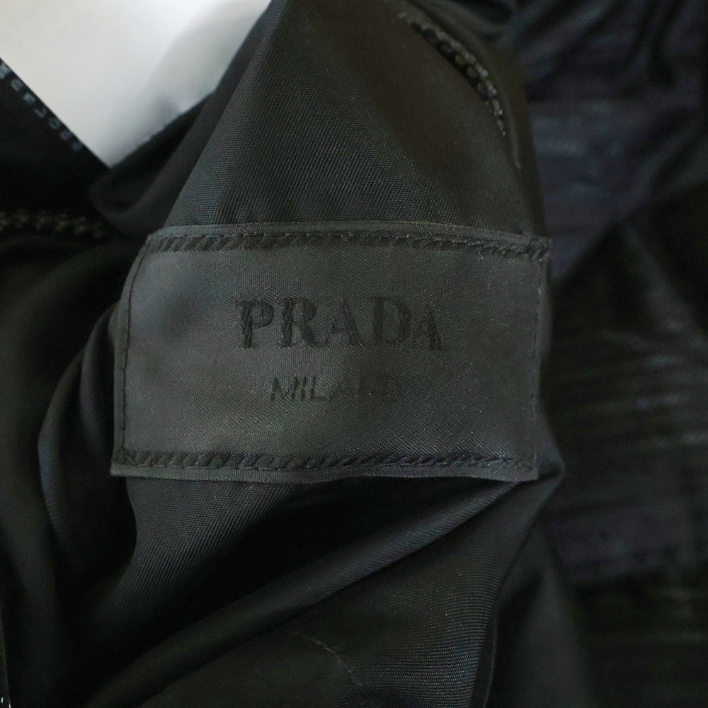 PRADA(プラダ) 22AW RE-NYLON リナイロン トライアングルロゴプレート リバーシブル ダウンジャケット ブラック SGC045 S222 1WQ8