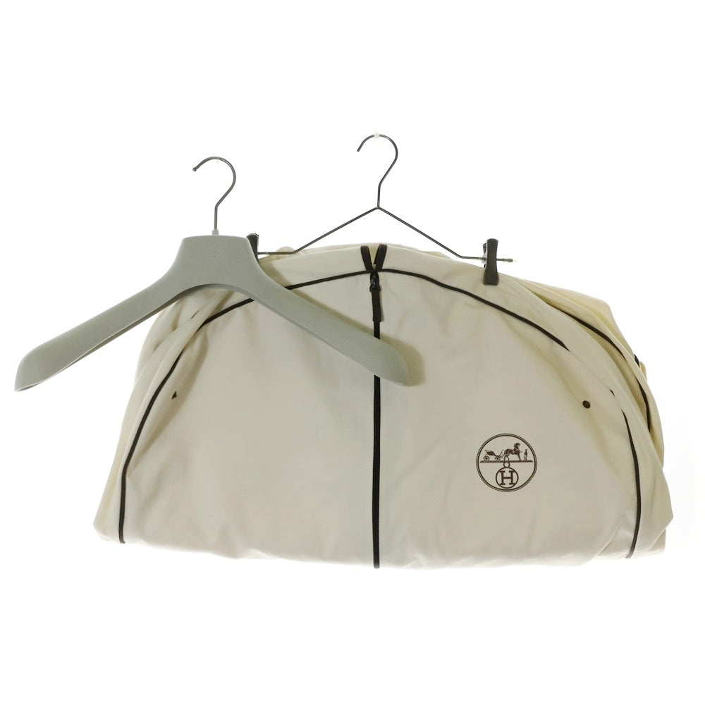 HERMES(エルメス) 24AW セリエボタン ジップアップ リバーシブル フーデッド ムートン レザージャケット ブラック