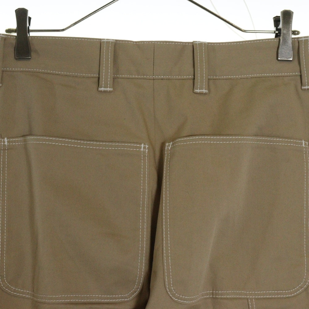 PRADA(プラダ) 23AW トライアングルロゴプレート ストレッチ コットン カーペンター ロングパンツ ベージュ SPH291 S232 108I
