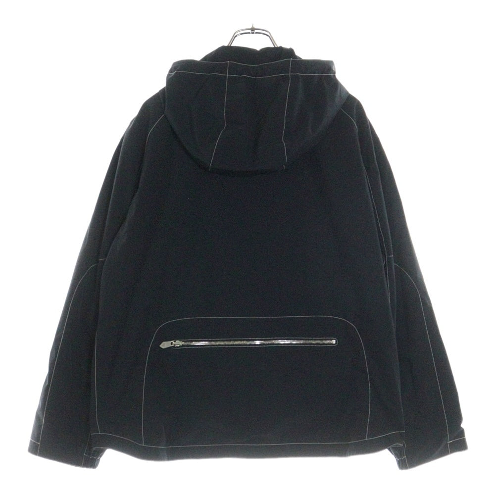 HERMES(エルメス) 23AW ジップアップ パイピング ナイロン フーデッドジャケット ブラック