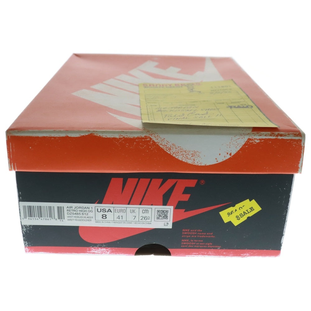 NIKE(ナイキ) AIR JORDAN 1 HIGH OG CHICAGO LOST & FOUND エアジョーダン1 シカゴ ロストアンドファウンド ハイカットスニーカー レッド/ホワイト US8/26cm DZ5485-612
