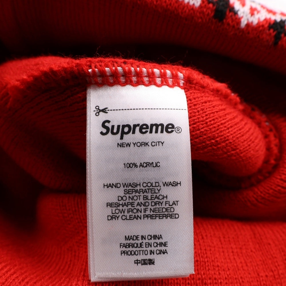 SUPREME(シュプリーム) 24AW Bandana Big Logo Beanie バンダナ ビッグボックスロゴ ビーニー ニットキャップ 帽子 レッド