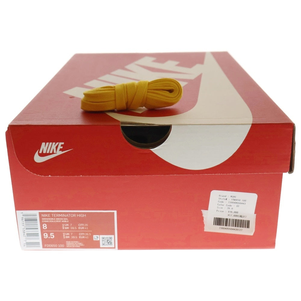 NIKE(ナイキ) TERMINATOR HIGH Noble Green ターミネーター ハイカットスニーカー グリーン/ホワイト US8/26cm FD0650-100