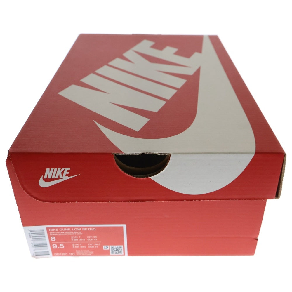 NIKE(ナイキ) DUNK LOW RETRO WHITE TEAM GREEN ダンク チームグリーン ローカットスニーカー グリーン/ホワイト US8/26cm DD1391-101