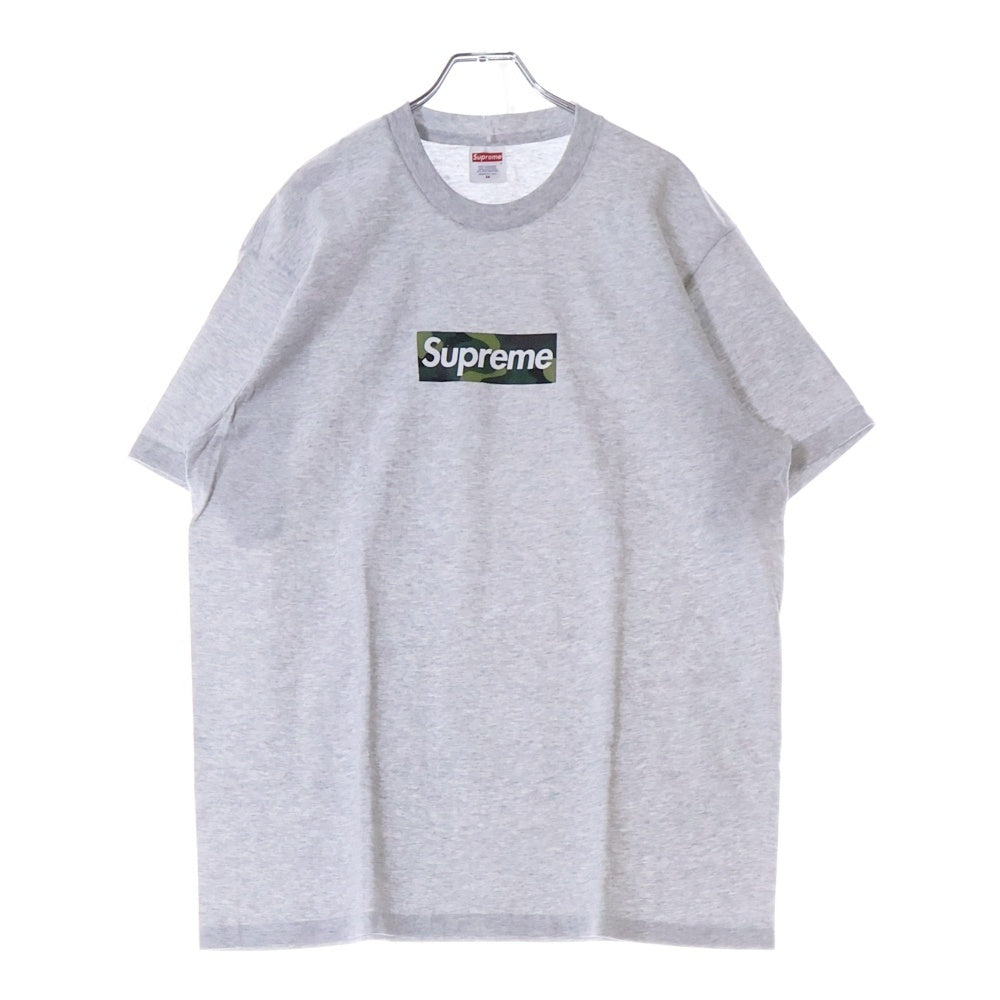 SUPREME(シュプリーム) 23AW Box Log Tee カモフラ ボックスロゴ クルーネック半袖Tシャツ カットソー グレー