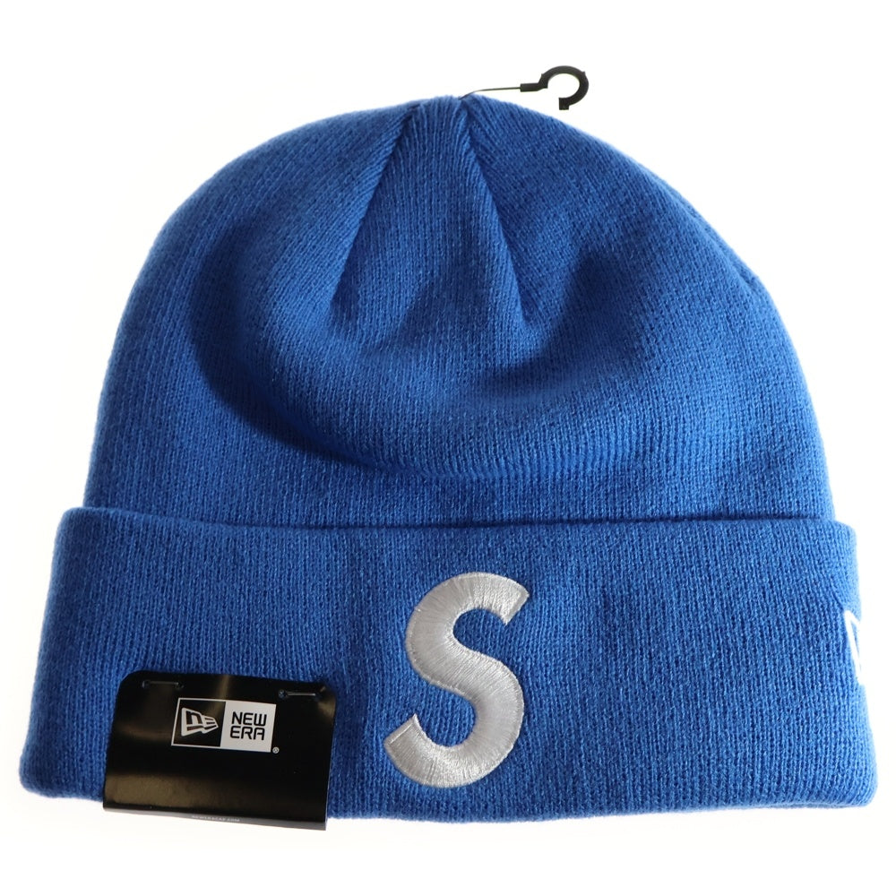 SUPREME(シュプリーム) 24AW ×NEW ERA S Logo Beanie ニューエラ エスロゴ ビーニー ニットキャップ 帽子 ブルー