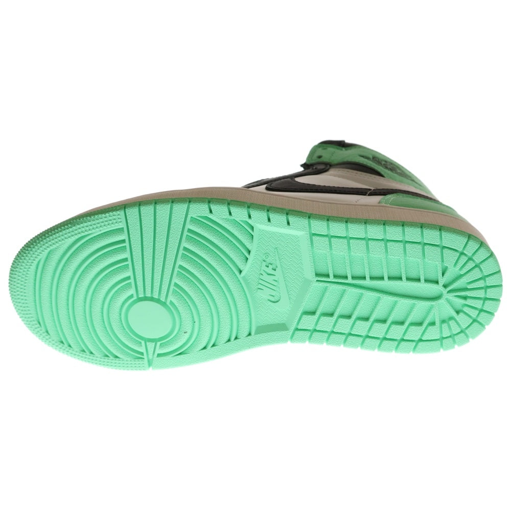 NIKE(ナイキ) AIR JORDAN 1 HIGH OG GREEN GLOW エアジョーダン1 グリーングロー ハイカットスニーカー グリーン US8/26cm DZ5485-130