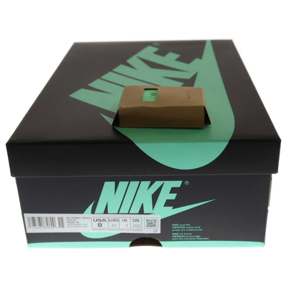 NIKE(ナイキ) AIR JORDAN 1 HIGH OG GREEN GLOW エアジョーダン1 グリーングロー ハイカットスニーカー グリーン US8/26cm DZ5485-130