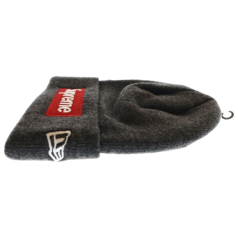 SUPREME(シュプリーム) 24AW ×NEW ERA Box Logo Beanie ニューエラ ボックスロゴ ビーニー ニットキャップ 帽子 チャコールグレー