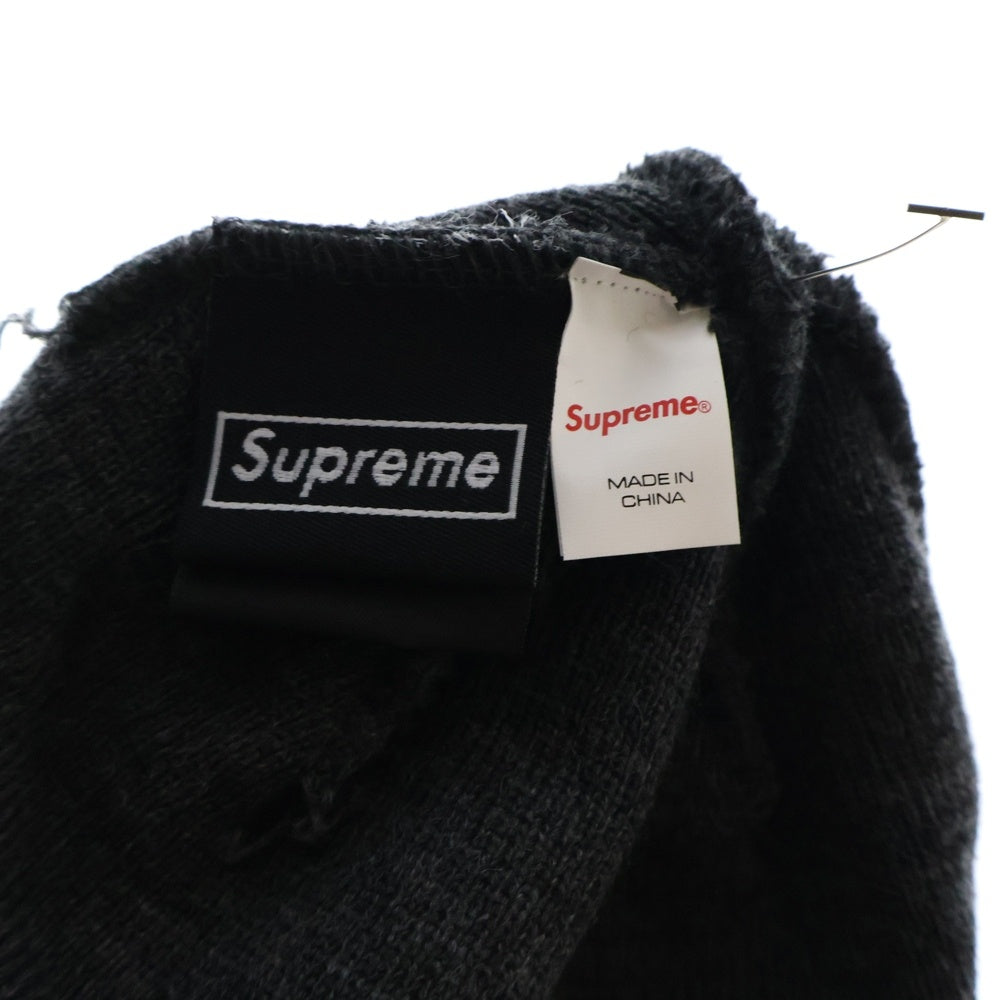 SUPREME(シュプリーム) 24AW ×NEW ERA Box Logo Beanie ニューエラ ボックスロゴ ビーニー ニットキャップ 帽子 チャコールグレー