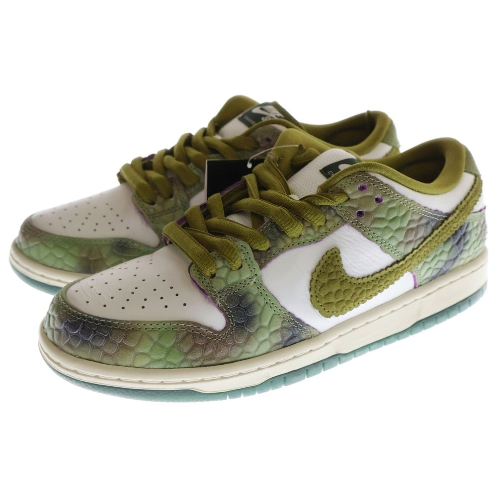 NIKE SB(ナイキエスビー) ×Alexis Sablone DUNK LOW PRO White and Pacific Moss ダンク ロー プロ ホワイト アンド パシフィックモス ローカットスニーカー US8/26cm HJ3386-300