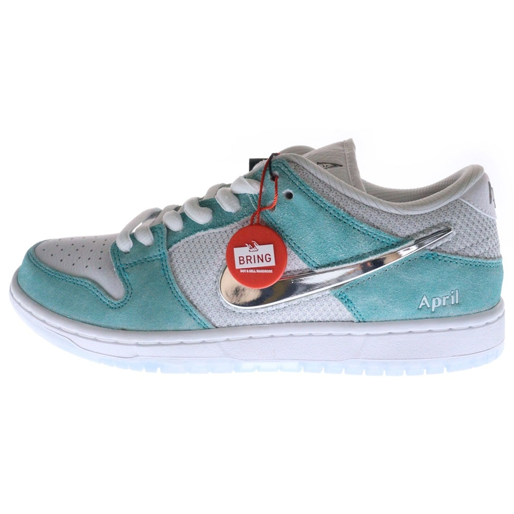 NIKE SB(ナイキエスビー) DUNK LOW PRO QS APRIL SKATEBOARDS FD2562-400 ダンク エイプリル スケートボード ローカットスニーカー ホワイト/ブルー US8/26cm