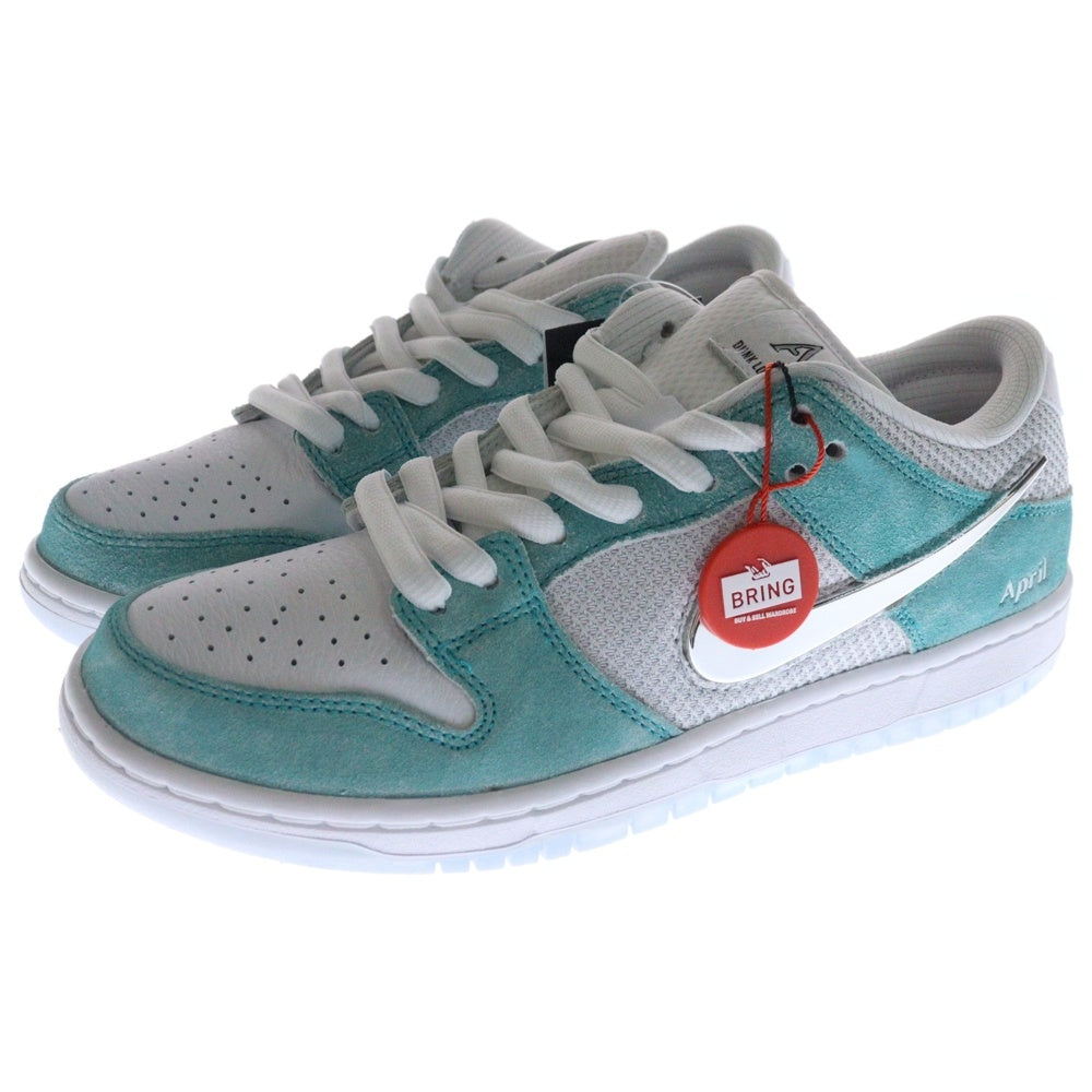 NIKE SB(ナイキエスビー) DUNK LOW PRO QS APRIL SKATEBOARDS FD2562-400 ダンク エイプリル スケートボード ローカットスニーカー ホワイト/ブルー US8/26cm