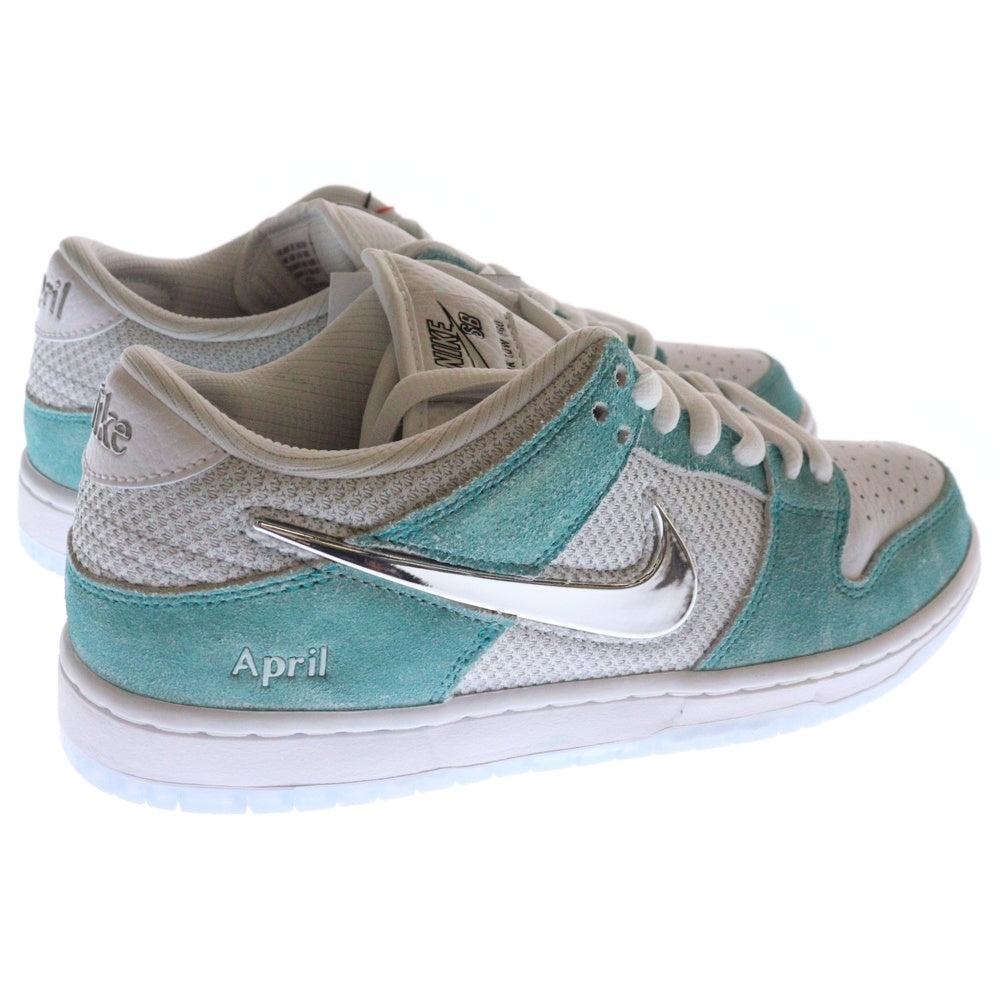 NIKE SB(ナイキエスビー) DUNK LOW PRO QS APRIL SKATEBOARDS FD2562-400 ダンク エイプリル スケートボード ローカットスニーカー ホワイト/ブルー US8/26cm