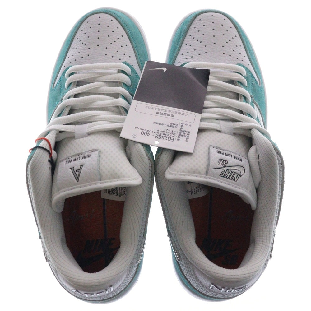 NIKE SB(ナイキエスビー) DUNK LOW PRO QS APRIL SKATEBOARDS FD2562-400 ダンク エイプリル スケートボード ローカットスニーカー ホワイト/ブルー US8/26cm