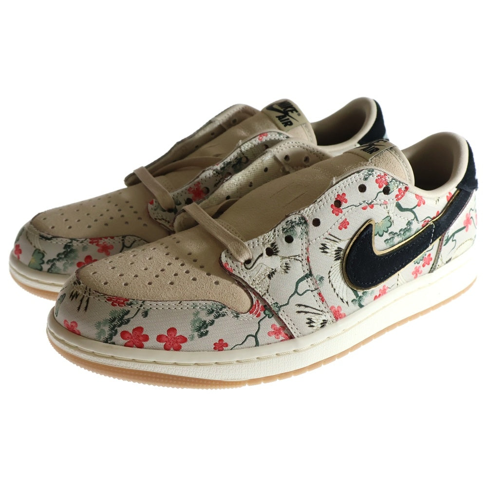 NIKE(ナイキ) ×RUI HACIMURA AIR JORDAN 1 RETRO LOW OG エアジョーダン1 八村 塁 ローカットスニーカー ベージュ US8/26cm HV8293-100