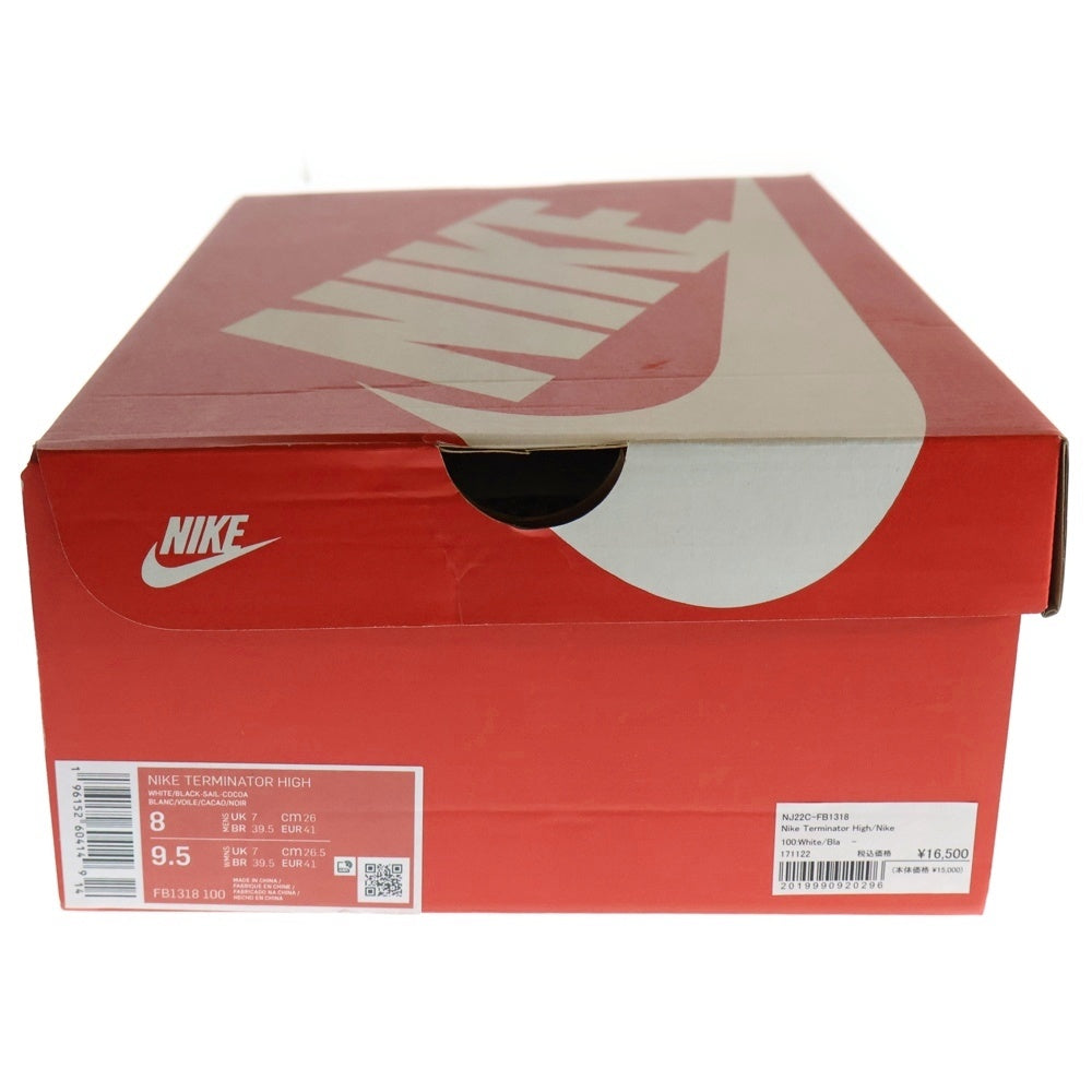 NIKE(ナイキ) TERMINATOR HIGH COCOA SNAKE ターミネーター ココアスネーク 白蛇 ハイカットスニーカー ホワイト/ブラック US8/26cm FB1318-100